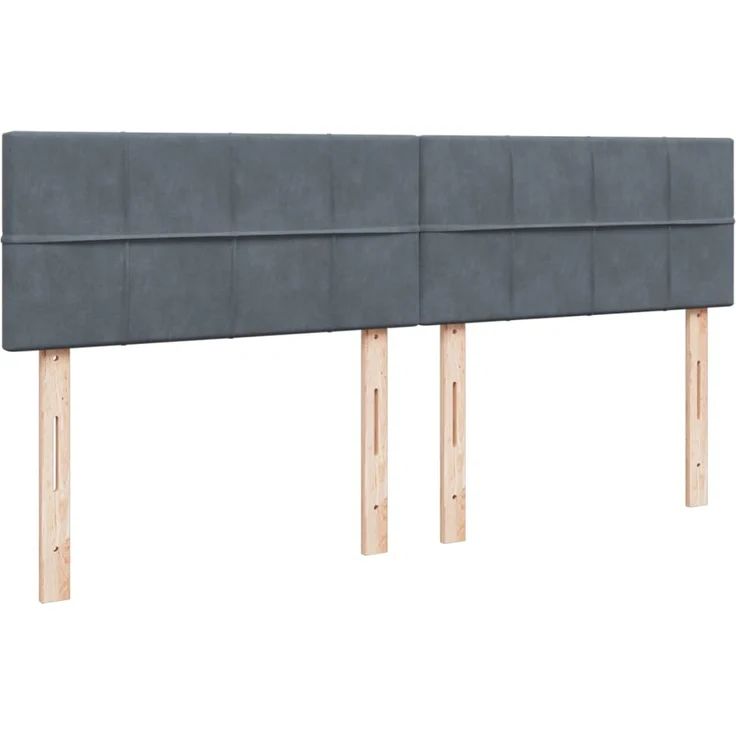 vidaXL Boxspringbett mit Matratze Dunkelgrau 180x200 cm Samt 3286379 – Bild 8