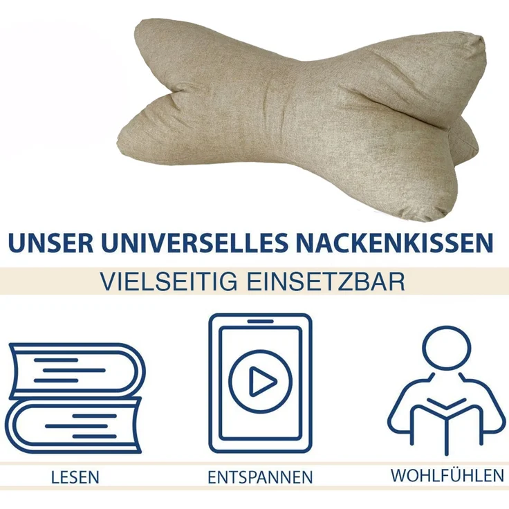 Dr. Berger Leseknochen Beige Natur 40 x 16 cm – Bild 3