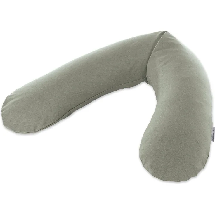 Theraline Stillkissen 190cm inkl. Bezug Melange grün-grau Mikroperlenfüllung