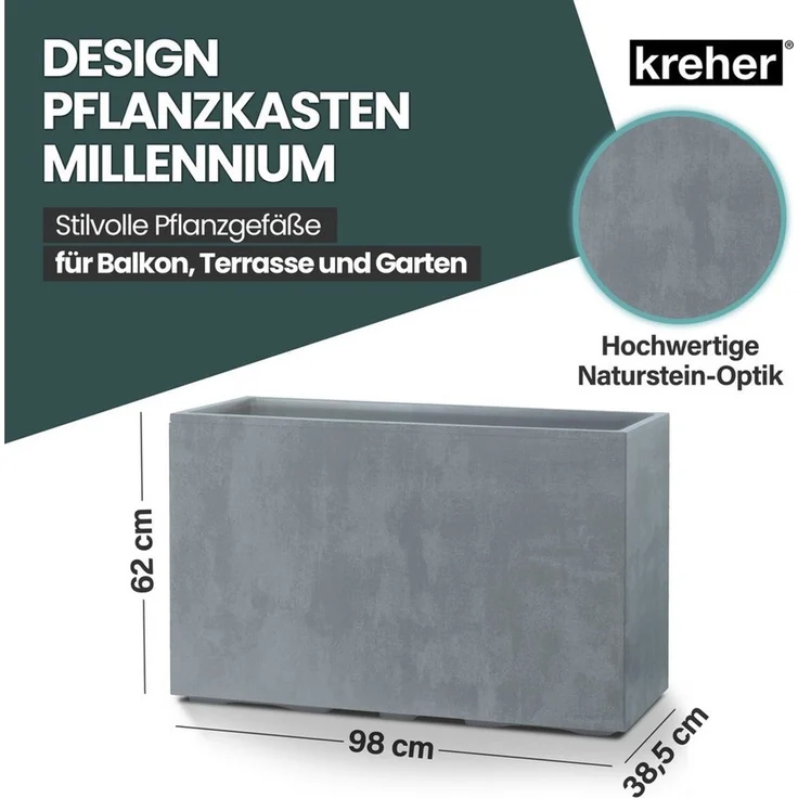 Kreher Pflanzkübel 'Millennium Fence', XXL Sichtschutz in verschiedenen Farben (1 St) – Bild 1