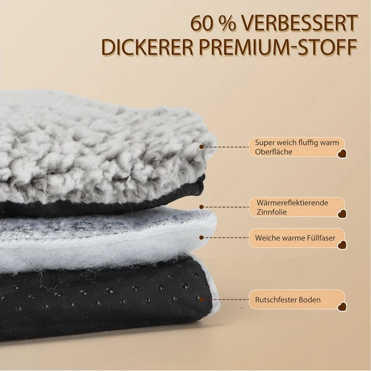nobleza Tierkissen Tierdecke Selbstheizendes Katzenbett Hundematte Wärmematte Heizdeckem – Bild 4