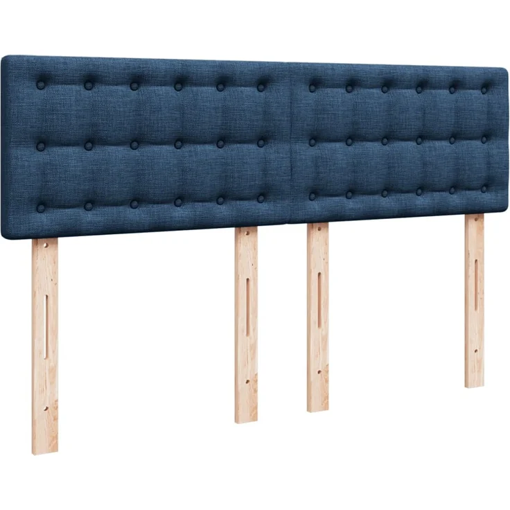vidaXL Boxspringbett mit Matratze Blau 140x200 cm Stoff 3289023 – Bild 12
