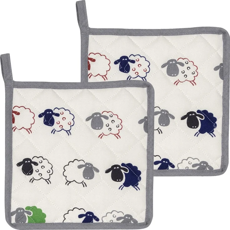 Kracht Topflappen Topflappen "Schäfchen" 2er-Pack, (2-tlg), Motiv – Bild 3