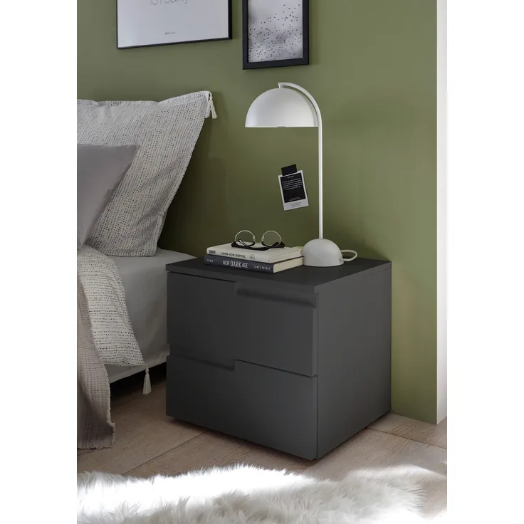 Nachtkommode >Spice< (BxHxT: 46x42x40 cm) in Graphit matt - 46x42x40cm (BxHxT)