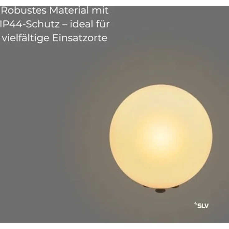 SLV No. 227220 ROTOBALL FLOOR 40 Aussenleuchte weiss E27 max. 24W IP44 – Bild 4