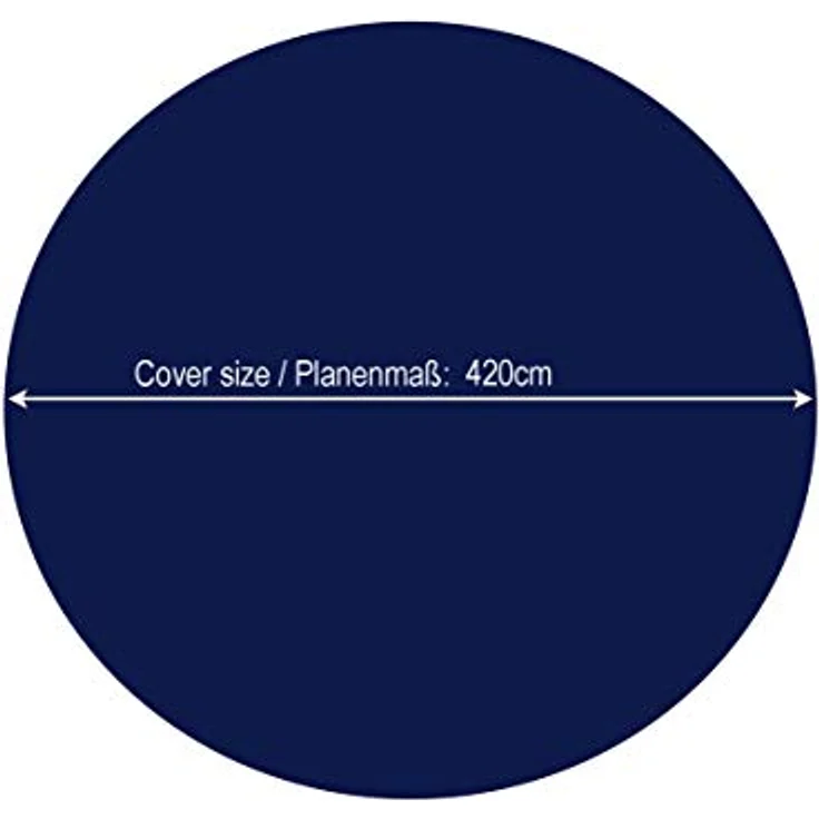Quick Star Pool-Abdeckplane Poolabdeckung Rund Planenmaß Ø 420cm für Pool 320-366cm Blau – Bild 7