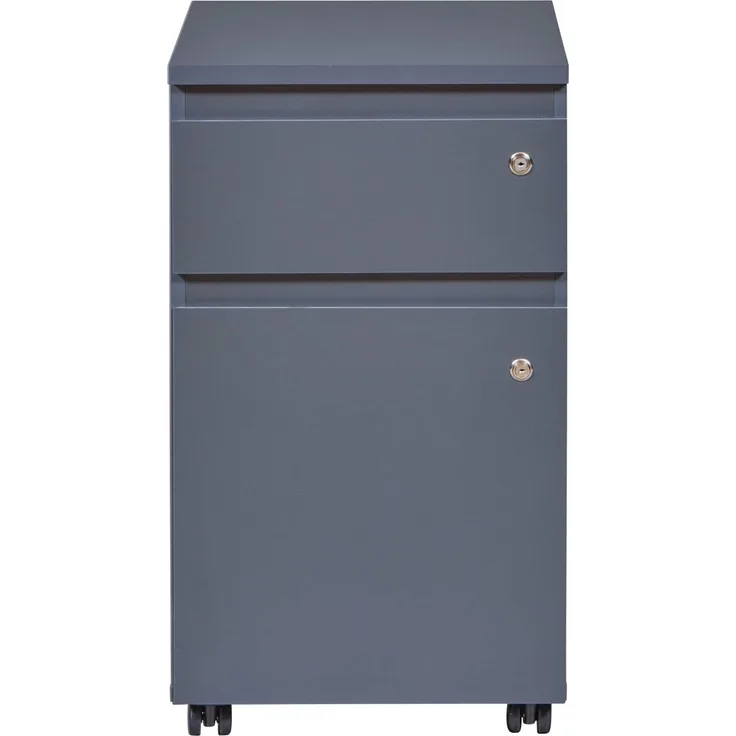 Inter Link Rollcontainer FILE GUARD Schublade Tür abschließbar Grau 44x76,9x51,3 cm