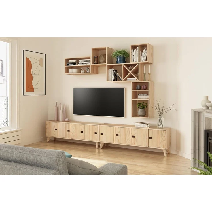 Astigarraga Kit Line Modulares Regal, 1 Dinamic-Würfel, massives Kiefernholz, 36,2 x 36,2 x 33 cm – Bild 2