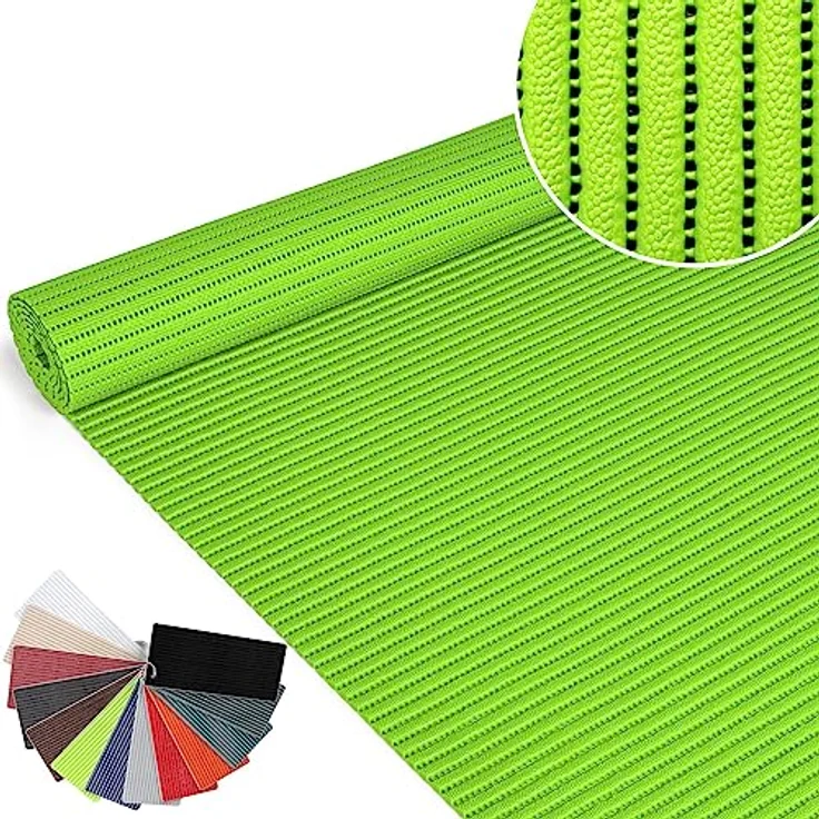 ANRO Badematte Weichschaummatte Antirutsch Bad- und Duschvorleger, Uni Apfelgrün, 120x130cm, wasserabweisend und pflegeleicht – Bild 1