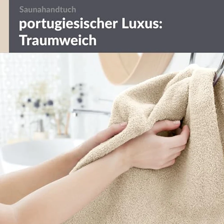 Lashuma Saunatuch XXL Handtuch London, Frottee (1-St), großes Badetuch Damen & Badehandtuch Herren 80x200 - Saunahandtuch – Bild 10