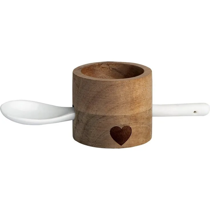 Räder Eierbecher räder Dining Eierbecher-Set rund Herz Akazienholz 0012341