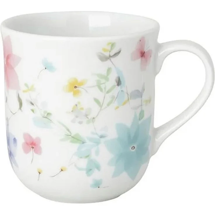 Hutschenreuther Frühlingsgrüße Becher mit Henke Motiv 2 Blumenranke