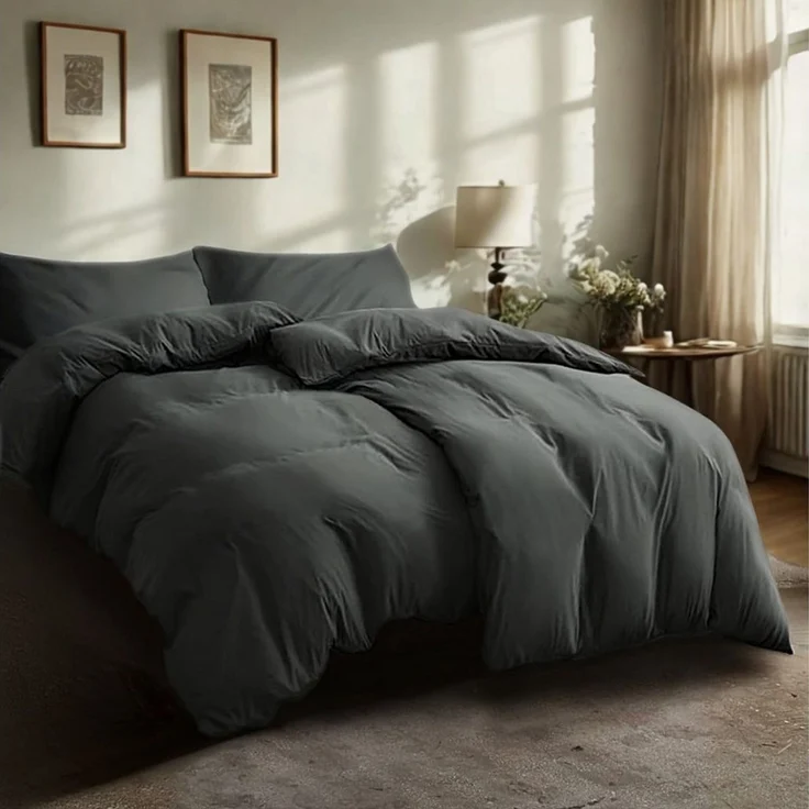 Komfortec Bettwäsche Premium, 135 x 200 bis 220 x 240 cm, 6 verschiedene Größen zur Auswahl, gebürstet 100% Mikrofaser, 4 teilig, Superweiches Bettwäsche-Set, Knitterfrei, Atmungsaktiv – Bild 2