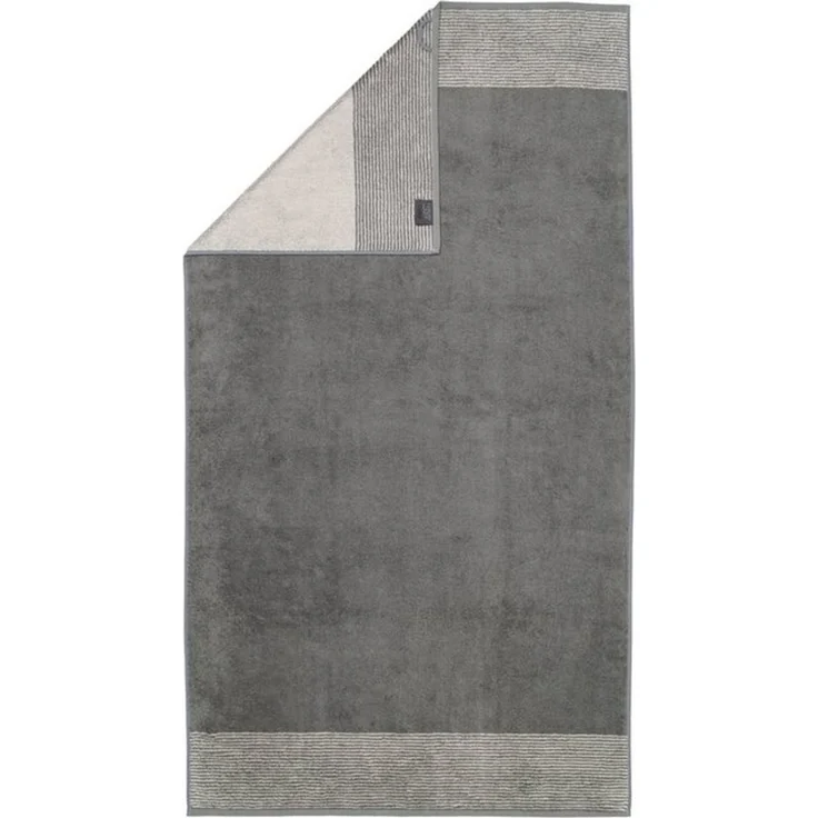 Cawö Luxury Home Handtücher Two-Tone 590 77 Schiefer Anthrazit 80 x 150 cm – Bild 4