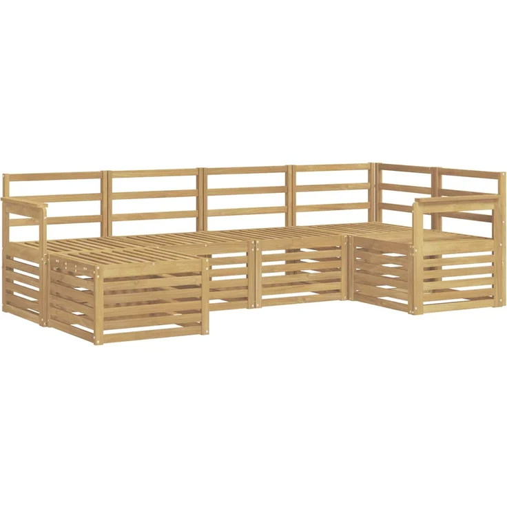 vidaXL Outdoor-Sofagarnitur 6 stk. 5-Sitzer Weiß Polyester 3392099 – Bild 2