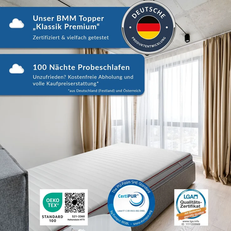 BMM Topper Klassik PREMIUM 180 x 200 cm – Bild 7
