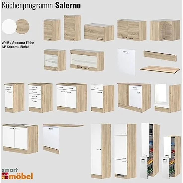 Flex-Well Hängeschrank Hängeschrank Küche - 80 cm breit - Sonoma Eiche – Salerno – Bild 5