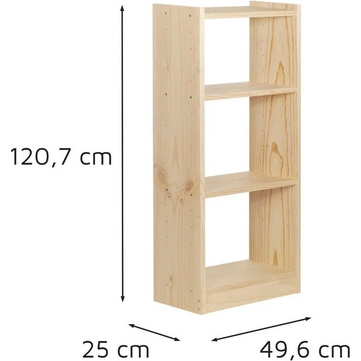 Astigarraga Kit Line Bücherregal Vollholzregal "Gala" Regalmodul mit 4 Ebenen in zwei Größen – Bild 2