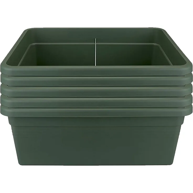 5X Elho Green Basics Beweglicher Garten - Gemüsegarten - Übertopf - Laubgrün - Draußen - L 76.7 x W 57.9 x H 29 cm
