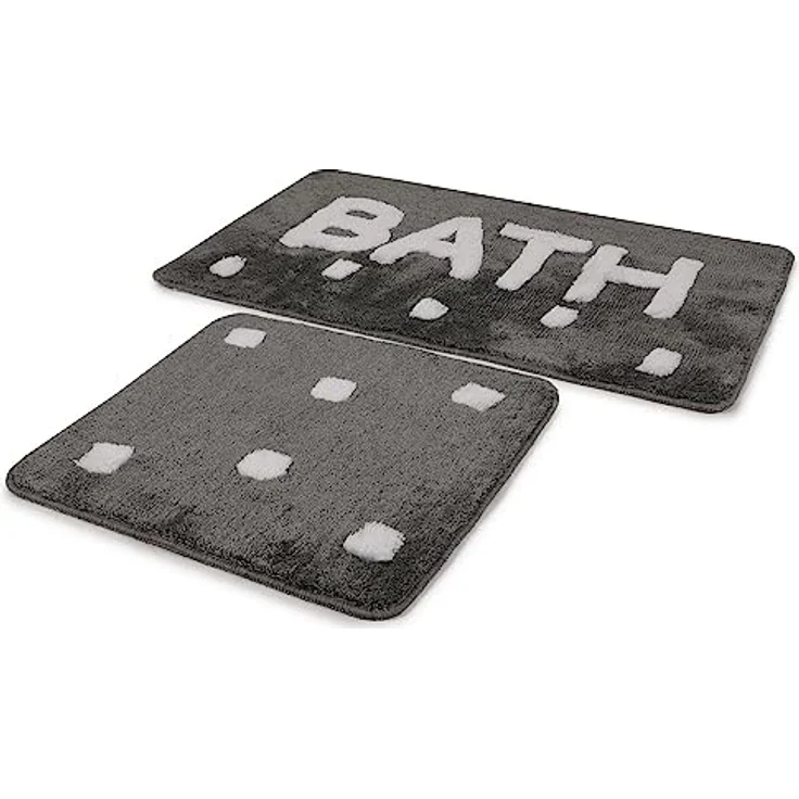 Badezimmerteppich-Set, 2-teilig, Design Bath, Dunkelgrau – Bild 2