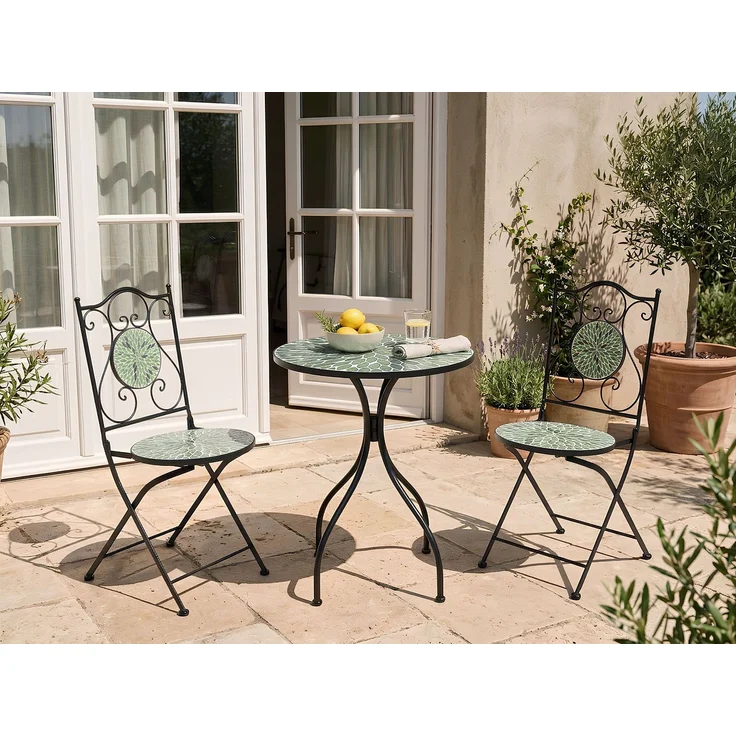 Bistro Set CIVATE Metall Schwarz – Bild 3