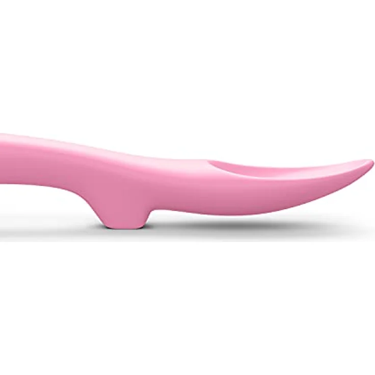 Suavinex Löffel aus Silikon für Kinder + 4 Monate, flexibel mit langem Griff und niedlichen Tieren, weich, für empfindliche Geniss, spülmaschinenfest, Wal, Rosa – Bild 3