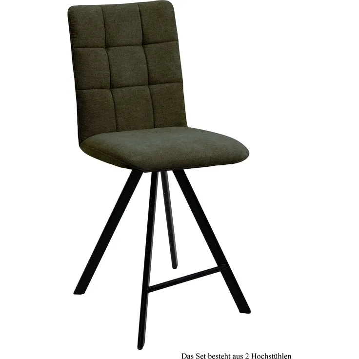 Thekenstuhl drehbar (2er-Set) Destiny 47x108x60 Schwarz/Khaki