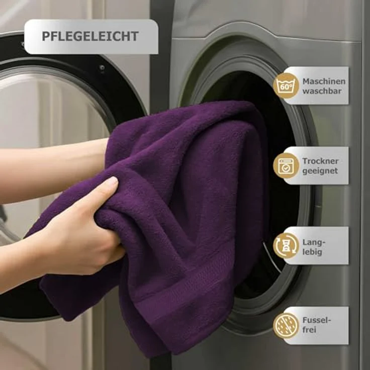 TRENDBUY24 Handtuch Set Handtücher Duschtücher Gästetücher Baumwolle Frottee Premium 4er Set, 100% Baumwolle (4-St), Duschtuch – Bild 8