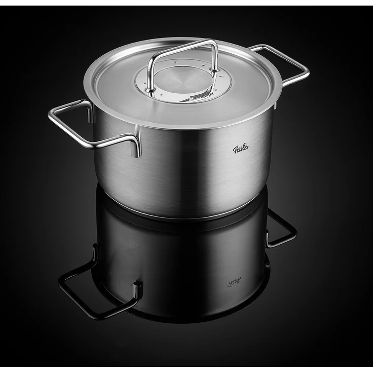 Fissler Topf-Set Fissler Pure Collection, Edelstahl 18/10 (Set, 5-tlg, Kochtopf 16/20/24 + Bratentopf 20cm + Stielkasserolle 16cm oD), Made in Germany – Bild 3