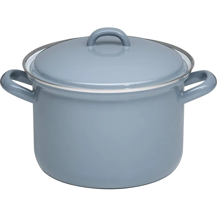 Riess Fleischtopf mit Deckel 20cm,3.5L Emaille Grau