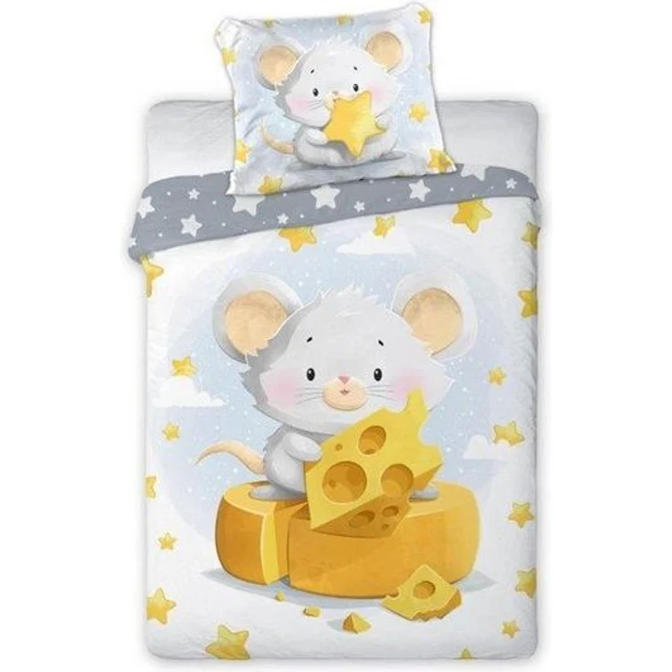 texpot Bettwäsche Kinderbettwäsche Maus Käse bedruckt Garnitur, 2 teilig – Bild 3