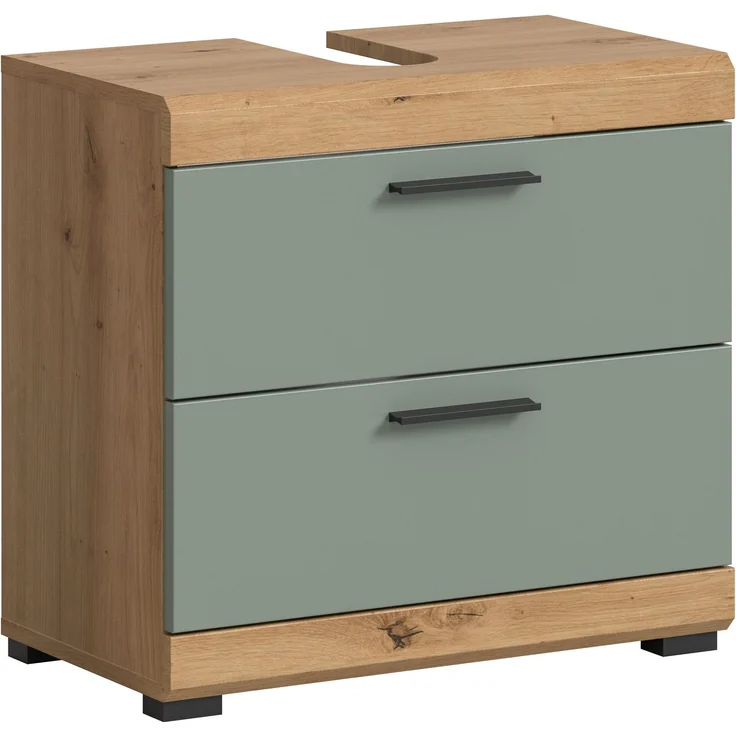 Xonox Scout Waschbeckenunterschrank (B/H/T: 60x56x34 cm) in Salbei und Artisan Eiche Nachbildung