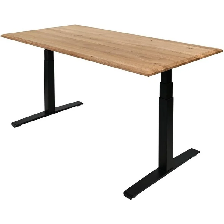 boho office® Schreibtischplatte, Wildeiche Massivholz 140 x 80 cm, 220er Feinschliff, Made in Germany – Bild 3
