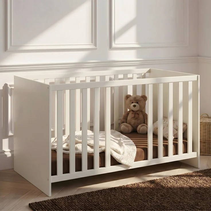 arthur berndt Babybett Essentials, Made in Germany, mit Schlupfsprossen,Mitwachsend, 4x höhenverstellbar – Bild 2