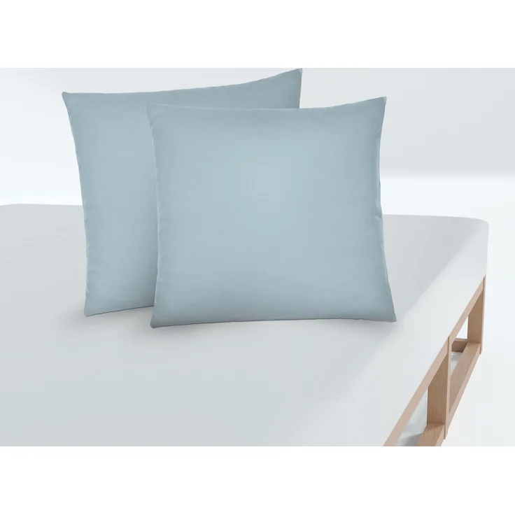 biberna Feinjersey-Kissenbezug, 2-teilig, bläulich, 40x40 cm – Bild 3