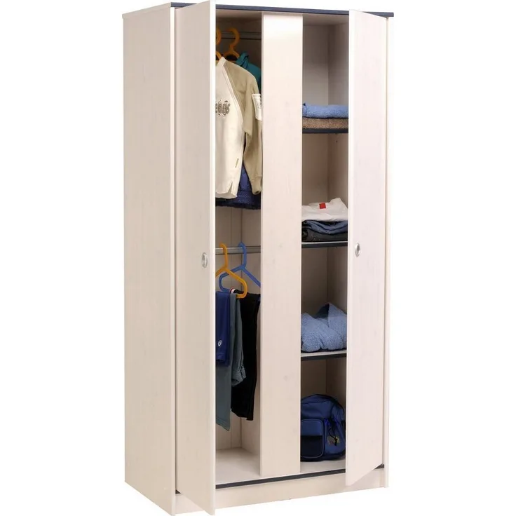 Kinderkleiderschrank Allie 2-türig in Kiefer weiß