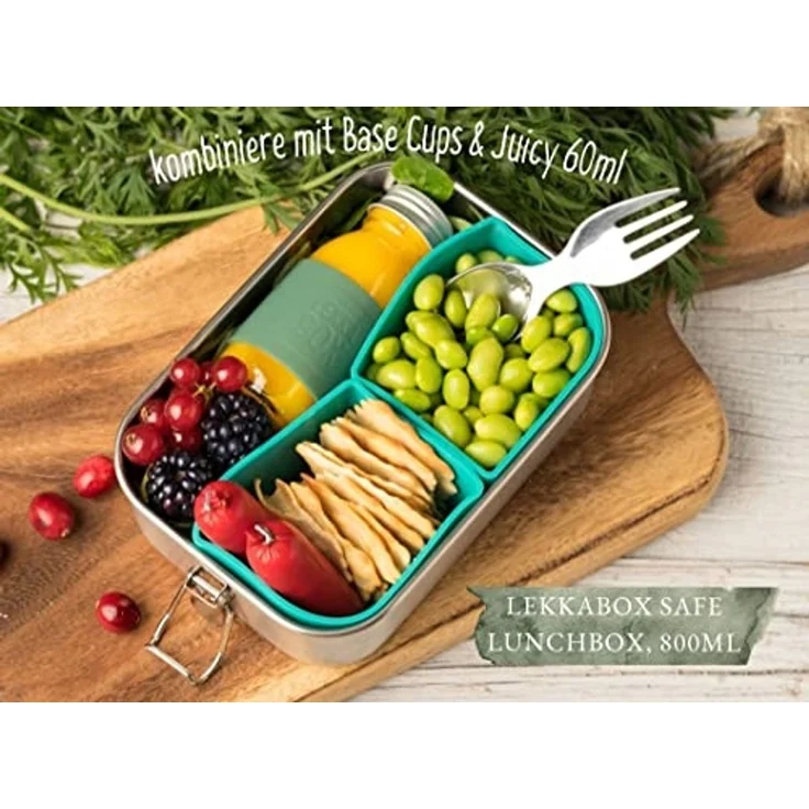 LEKKABOX Campinglöffel Mini Edelstahl Göffel, 10cm - Gabel Löffel Spork klein Kinder Brotdose, Extra klein, nur 10 cm lang – passt in jede Brotdose – Bild 6