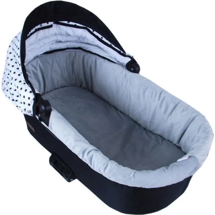 BabyLux Kinderwagen-Bezug BABYLUX Nestchen für Kinderwagen BABYWANNE + Matratze 2 Tlg Set, W104 Velvet Grau – Bild 4