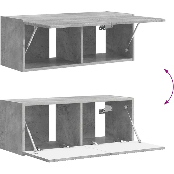 vidaXL TV-Schrankset 4 pcs Beton Grau Holzwerkstoff 3409162 – Bild 11
