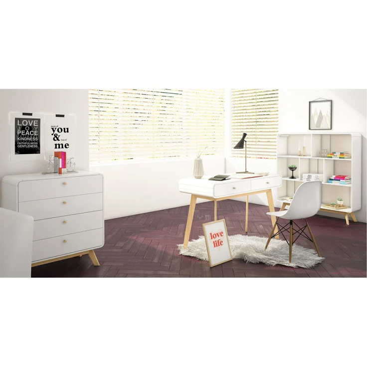 Kommode >Janne< in Weiß - 80x88x39cm (BxHxT) – Bild 4