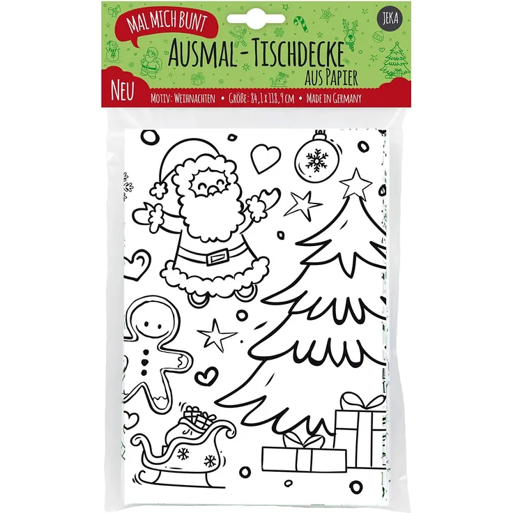 Mal Mich Bunt Ausmal-Tischdecke aus Papier Weihnachten