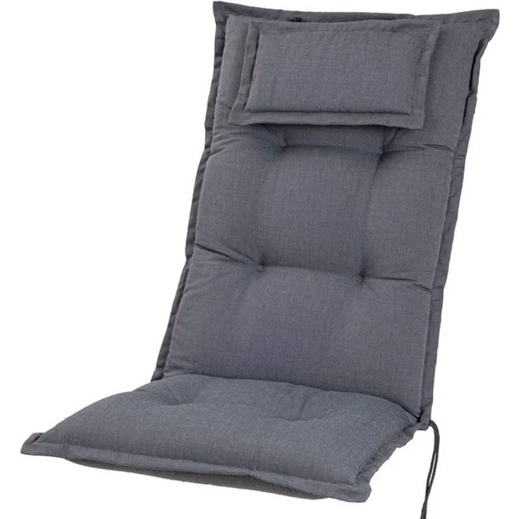 KETTtex Hochlehnerauflage Hochlehner Rom 50089-51 grau meliert 123x50x9 cm KETTtex, (1 St), mit Bindebändern – Bild 2