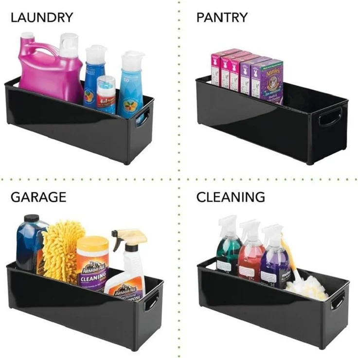 mDesign Schreibtisch Organizer Aufbewahrung Ablagesystem Griffe 8er-Set Schwarz – Bild 5