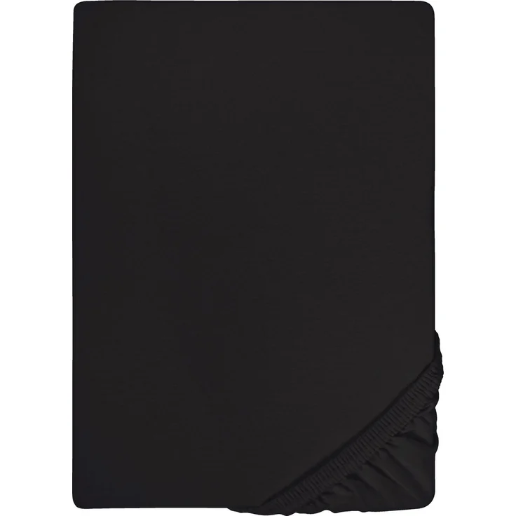 biberna Feinjersey-Spannbetttuch 0077144, schwarz, 1x 90x190 cm - 100x200 cm – Bild 5