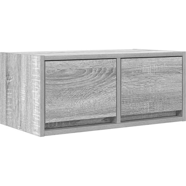 2 pcs TV-Schrank, Lowboard Grau Sonoma 60x31x25,5 cm Holzwerkstoff – Bild 5