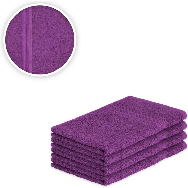 12 x Gästetuch 500 g/m² 30 x 50 cm Lila – Bild 2