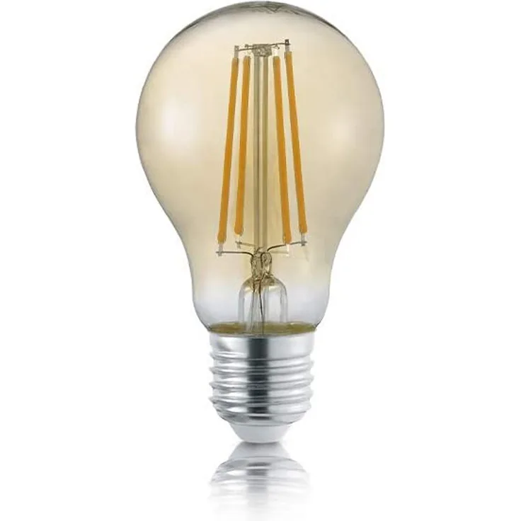 E27 Filament LED, 8 Watt, 700 Lumen, warmweiß, Ø6cm, 3 Stufen Dimmer
