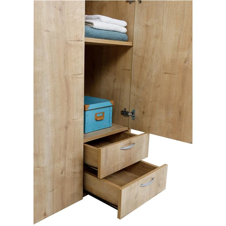 Kleiderschrank, Saphir Eiche, 120x177x52cm – Bild 7