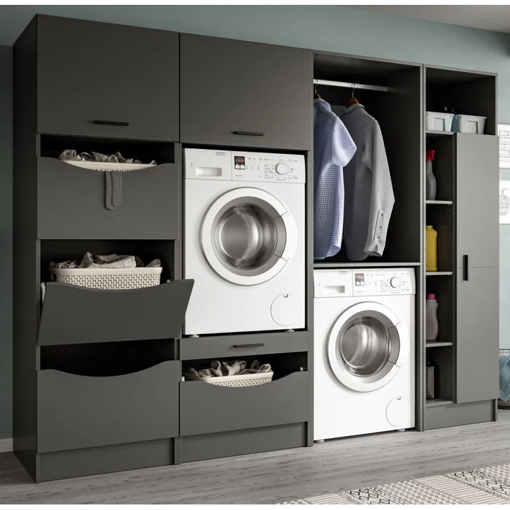Waschmaschinenumbau Set Flexy in weiß 242 x 196 cm – Bild 6
