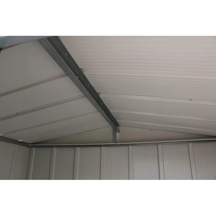 Duramax ECO 5x4 (1.56 m²) Metallgerätehaus, feuerverzinktes Metall gerätehaus - Geräteschuppen, verstärkte Dachkonstruktion, wartungsfreier und wetterfester Metallschuppen, Grün – Bild 8